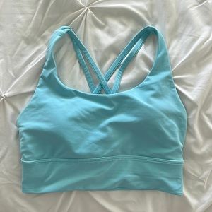 Blue Lululemon sports bra size 4